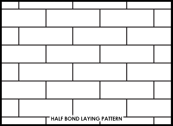 Country Stone Half Bond Laying Pattern