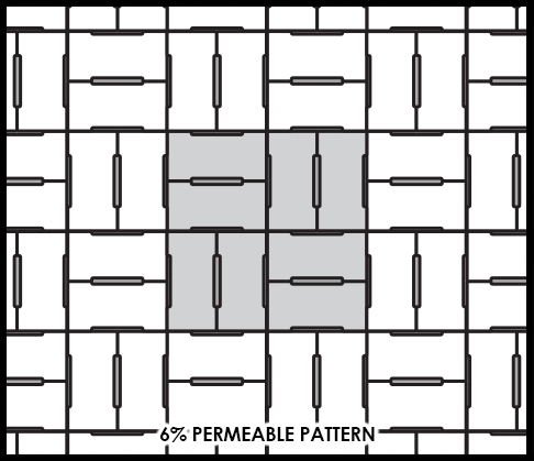 Eco-Tek 6% Permeable Paver Pattern