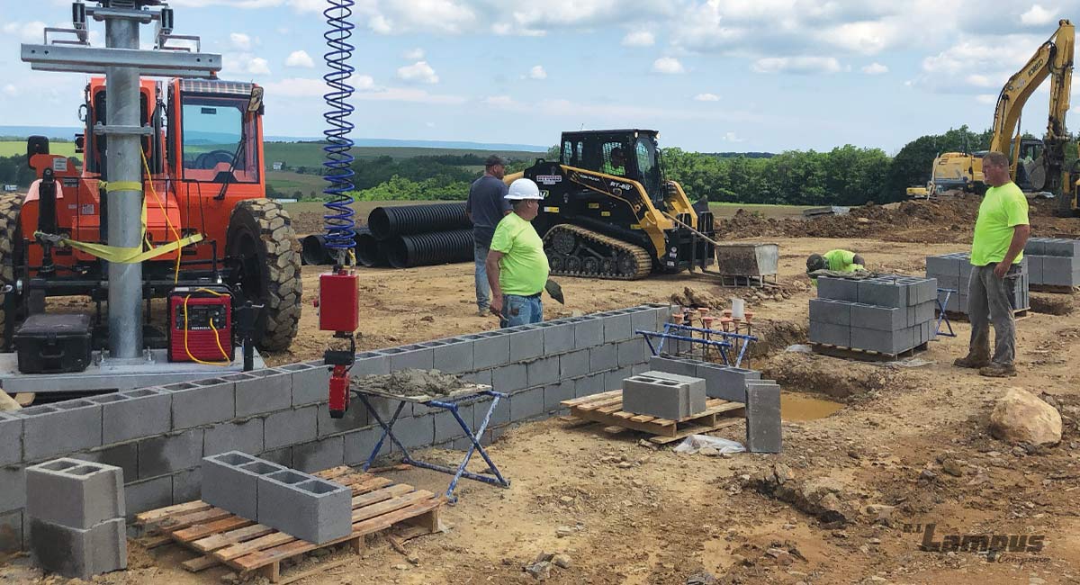 32" Concrete Masonry Unit R.I. Lampus