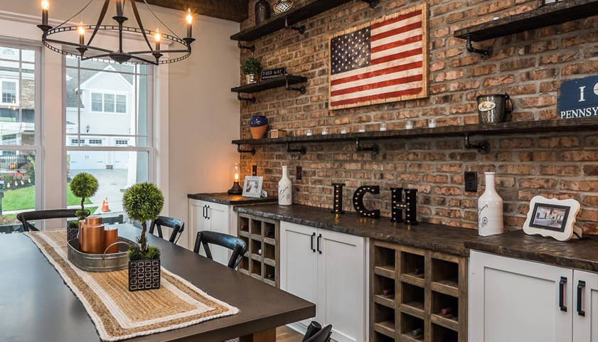 Thin Brick Backsplash and Wall