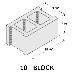 10 Inch Concrete Masonry Unit