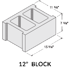 12 Inch Concrete Masonry Unit