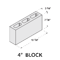 4 Inch Concrete Masonry Unit
