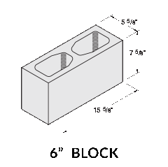6 Inch Concrete Masonry Unit
