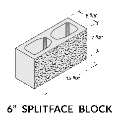 6 Inch Splitface Concrete Masonry Unit