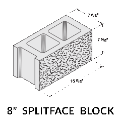 8 Inch Splitface Concrete Masonry Unit