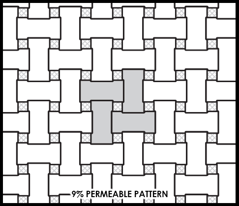 Eco-Tek 9% Permeable Paver Pattern