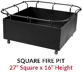 Fire Pit 27 Inch Square Insert