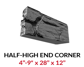 MagnumStone Half-High End Corner (Left - Right)