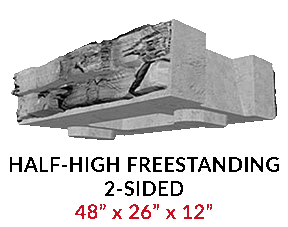 MagnumStone Half-High Freestanding 2-Sided