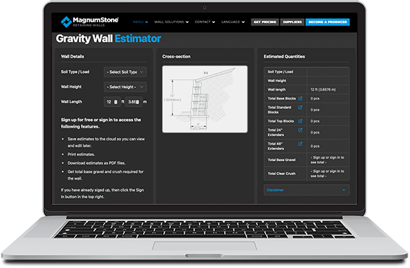 MagnumStone Wall Design & Estimation